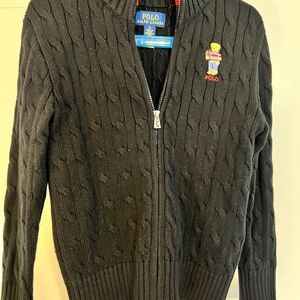 Polo by Ralph Lauren Boy’s Black Cable Knit Sweater